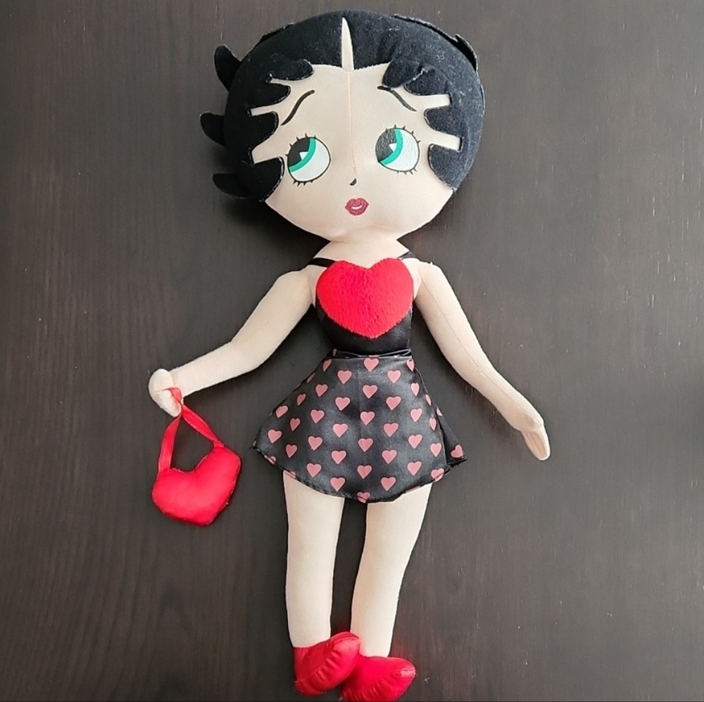 Kellytoy Betty Boop, plush doll, heartskirt, EUC